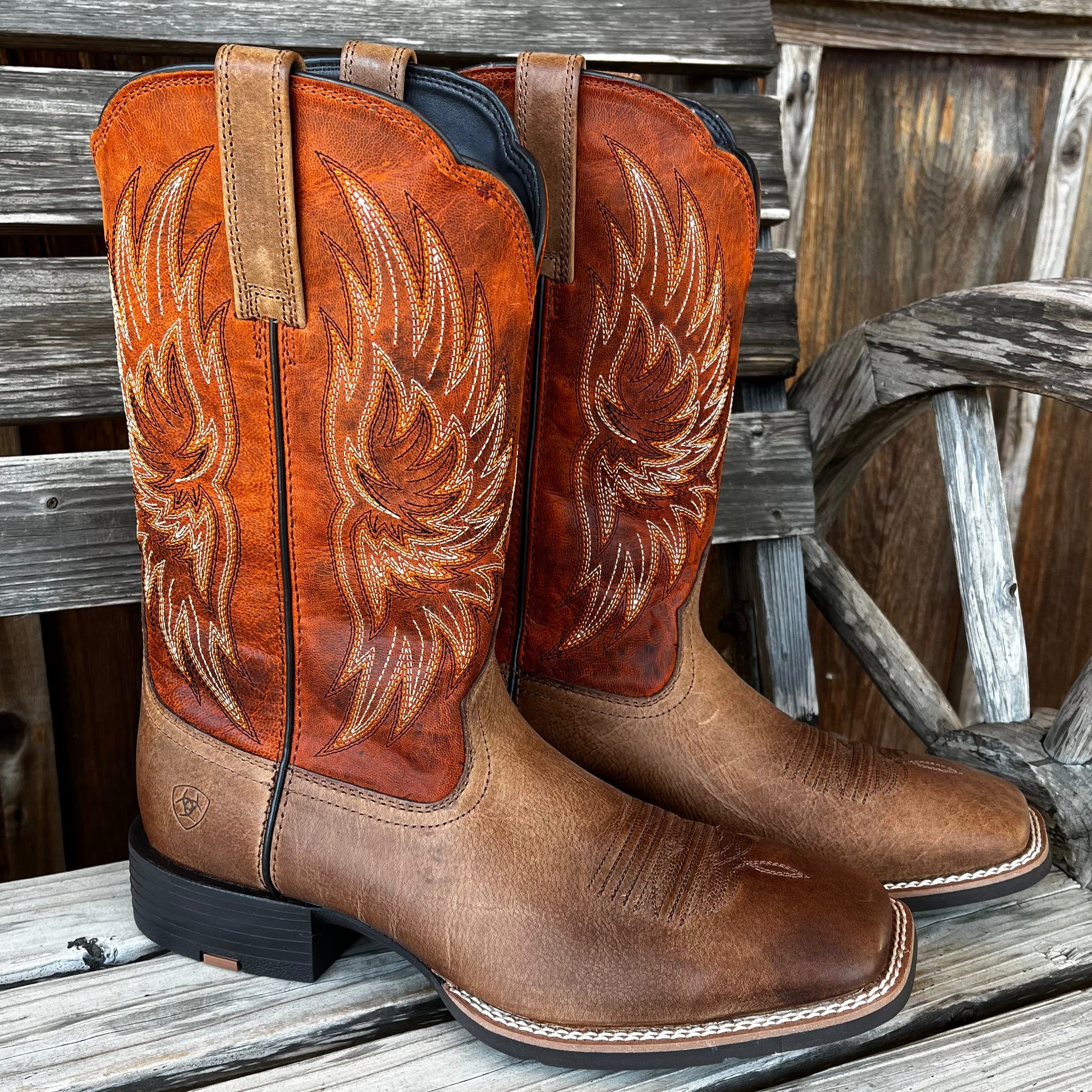 Ariat Men's Sport Rider Boots - Brown & Burnt Orange - Korvel