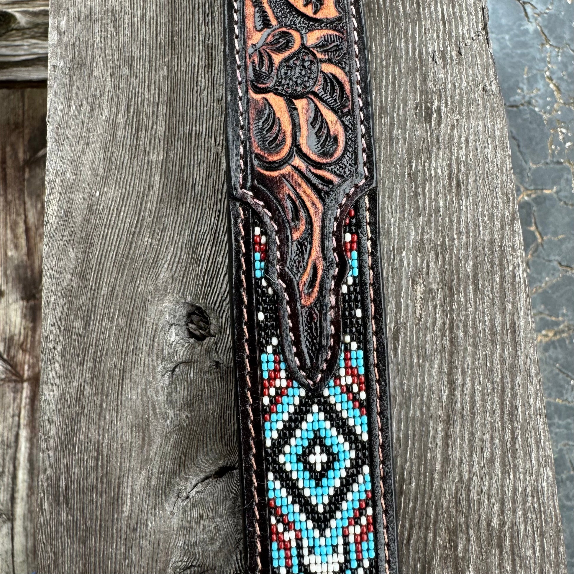 Challenger Blue Aztec-Inspired Men's Belt - Korvel