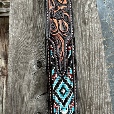 Challenger Blue Aztec-Inspired Men's Belt - Korvel