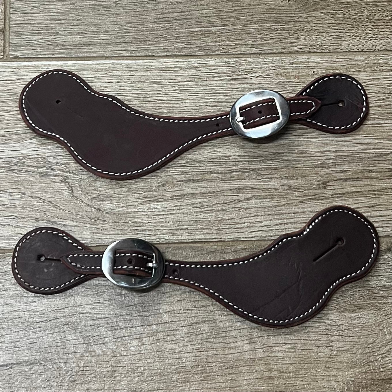 Premium Cowboy Buckaroo Spur Strap with Silver Accents - Korvel