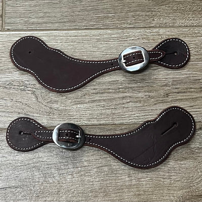 Premium Cowboy Buckaroo Spur Strap with Silver Accents - Korvel