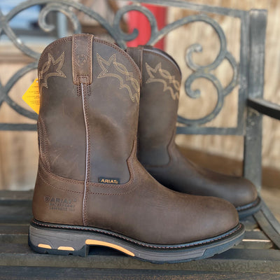 Men's Brown Composite Toe Waterproof Workhog Boots - Korvel