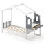 Estructura de Cama Twin/Full con Dosel en Forma de Casa para Niños