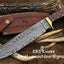 Premium Full Tang Bowie Knife with Artisan Damascus Steel Blade & Elegant Rosewood Handle - 17 Inches - Korvel