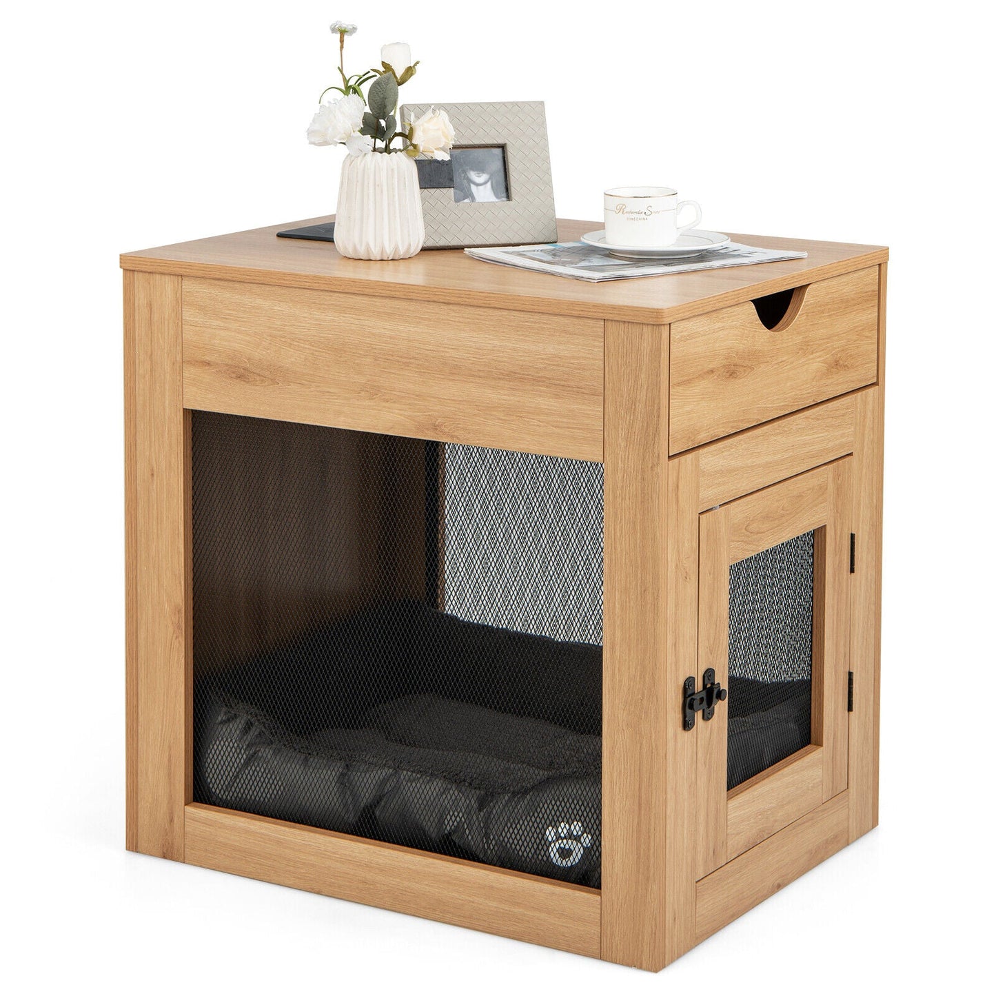 Chenil élégant de style mobilier avec tiroir et lit amovible