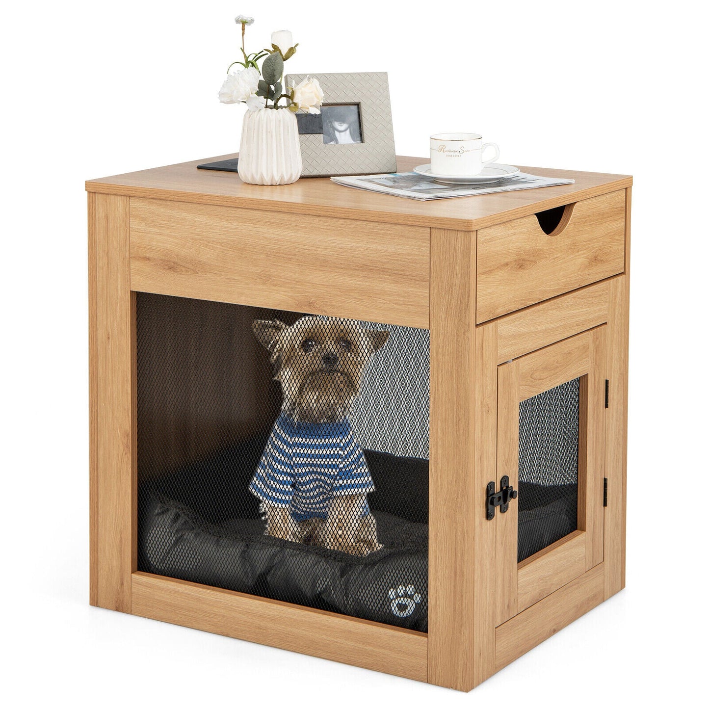 Chenil élégant de style mobilier avec tiroir et lit amovible