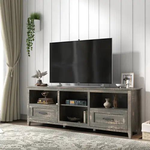 Meuble TV élégant de 70 pouces avec rangement pour le salon et la chambre