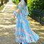 Elegant Floral Printed Maxi Dress