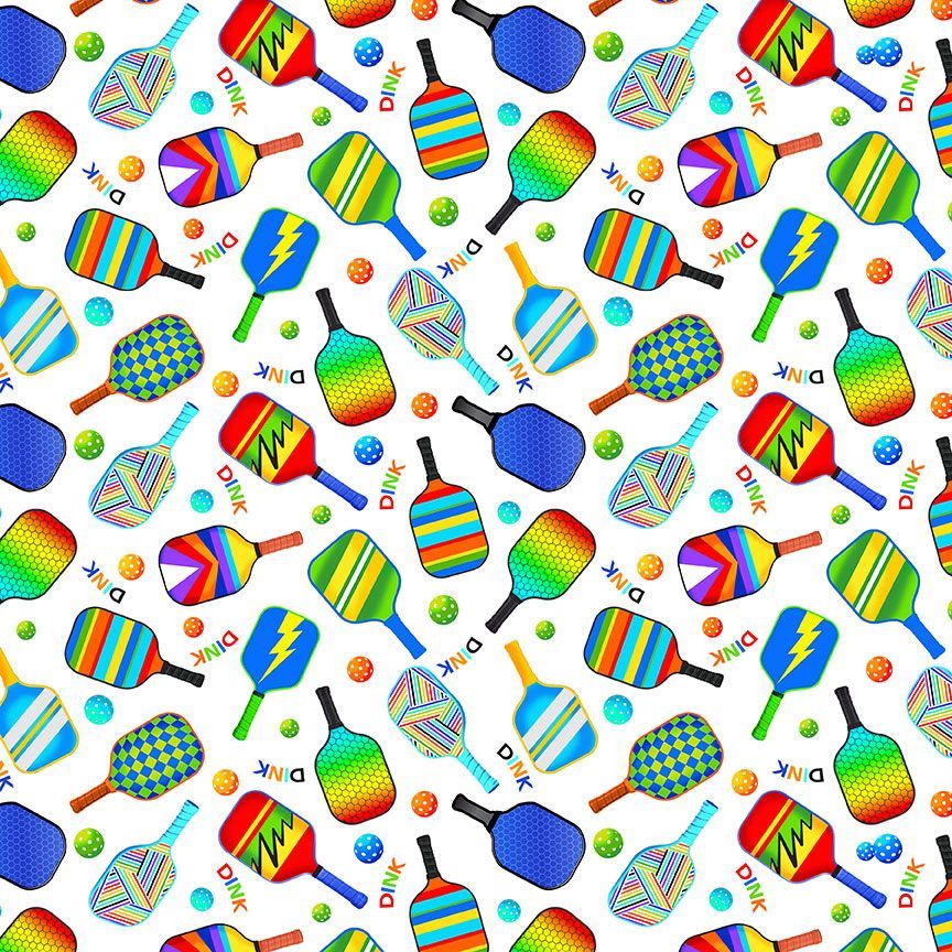 White Pickleball Paddle Fabric - 44"/45" Per Yard