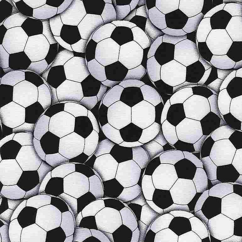 Tissu de Ballons de Soccer Blanc - Collection Fitness Fanatic