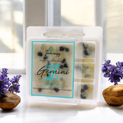 Gemini Zodiac Crystal-Infused Coconut-Soy Wax Melts - Korvel