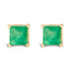 Boucles d'oreilles en or blanc 14K avec améthystes taillées en princesse
