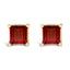 Boucles d'oreilles en or blanc 14K avec améthystes taillées en princesse