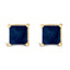 Boucles d'oreilles en or blanc 14K avec améthystes taillées en princesse