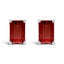 14K White Gold Emerald Cut Amethyst Stud Earrings
