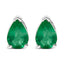 Boucles d'oreilles en or blanc 14K avec améthystes violettes en forme de poire