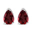 Boucles d'oreilles en or blanc 14K avec améthystes violettes en forme de poire