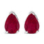 Boucles d'oreilles en or blanc 14K avec améthystes violettes en forme de poire