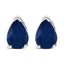 Boucles d'oreilles en or blanc 14K avec améthystes violettes en forme de poire