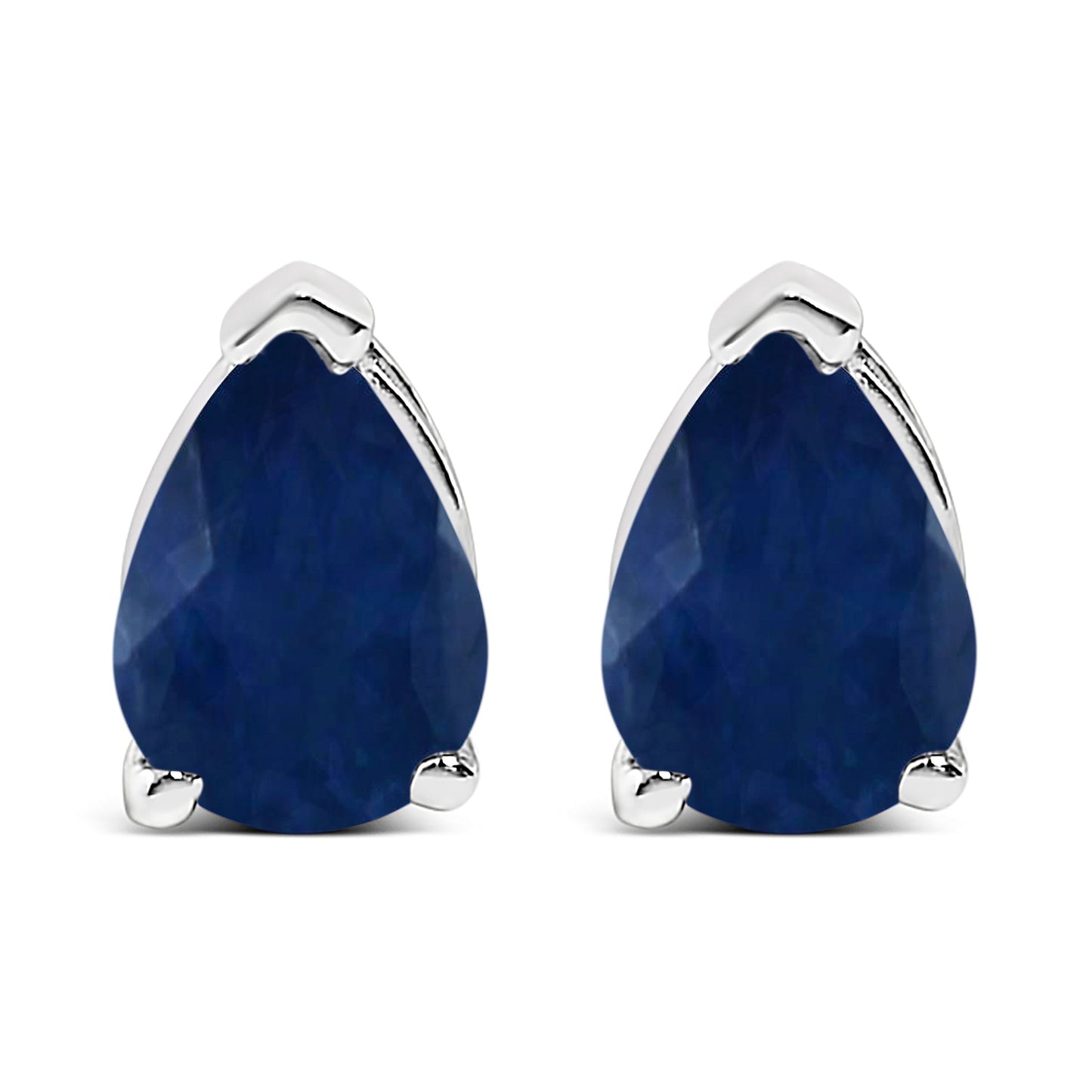 Boucles d'oreilles en or blanc 14K avec améthystes violettes en forme de poire