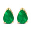 Boucles d'oreilles en or blanc 14K avec améthystes violettes en forme de poire