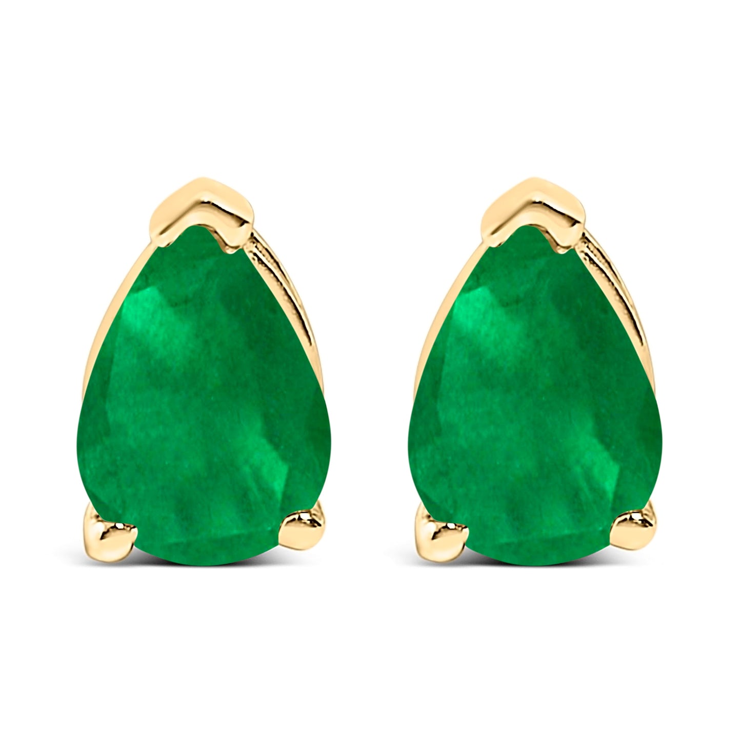 Boucles d'oreilles en or blanc 14K avec améthystes violettes en forme de poire
