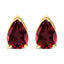 Boucles d'oreilles en or blanc 14K avec améthystes violettes en forme de poire
