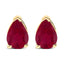Boucles d'oreilles en or blanc 14K avec améthystes violettes en forme de poire