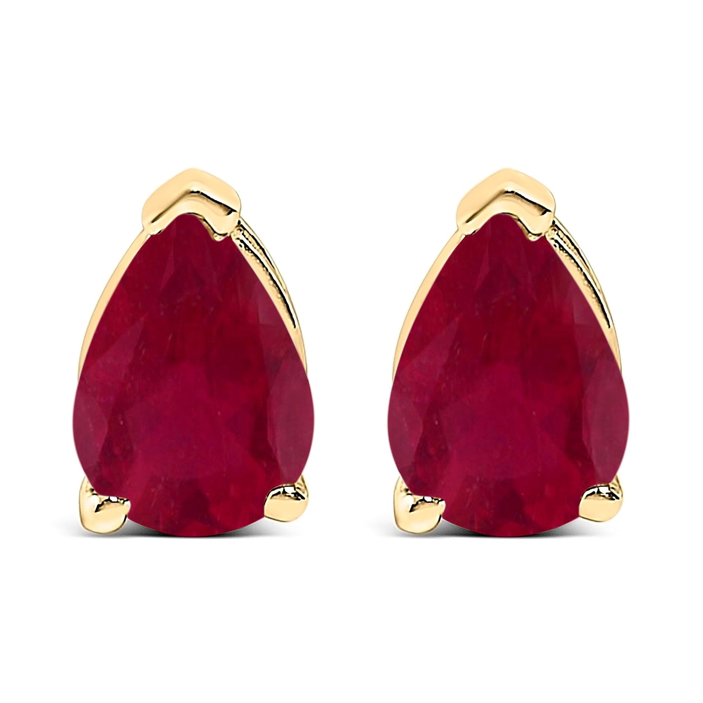 Boucles d'oreilles en or blanc 14K avec améthystes violettes en forme de poire