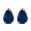 Boucles d'oreilles en or blanc 14K avec améthystes violettes en forme de poire