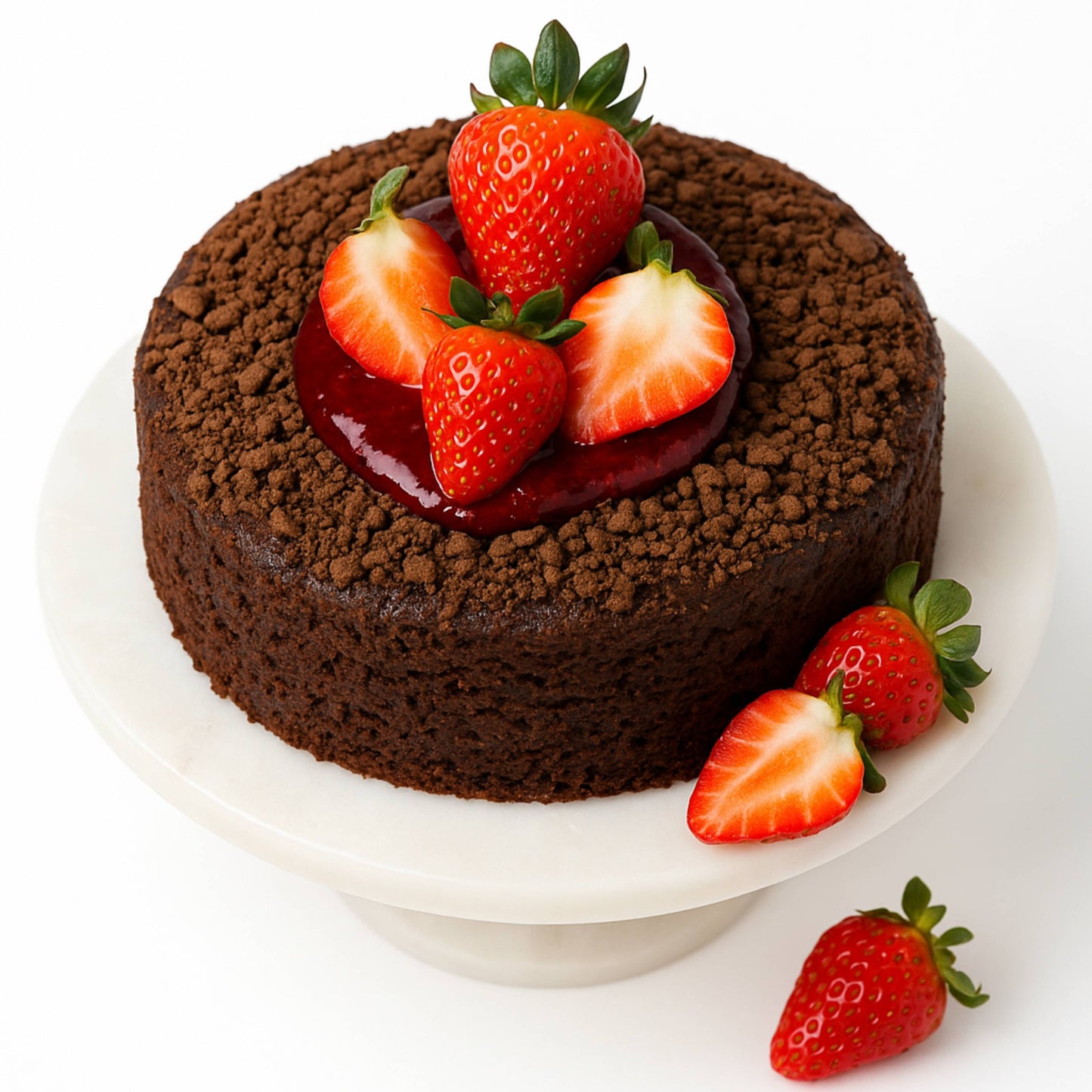 Pastel de Chocolate y Fresa Andy Anand 9" en Caja de Regalo - Delicia Frescamente Horneada
