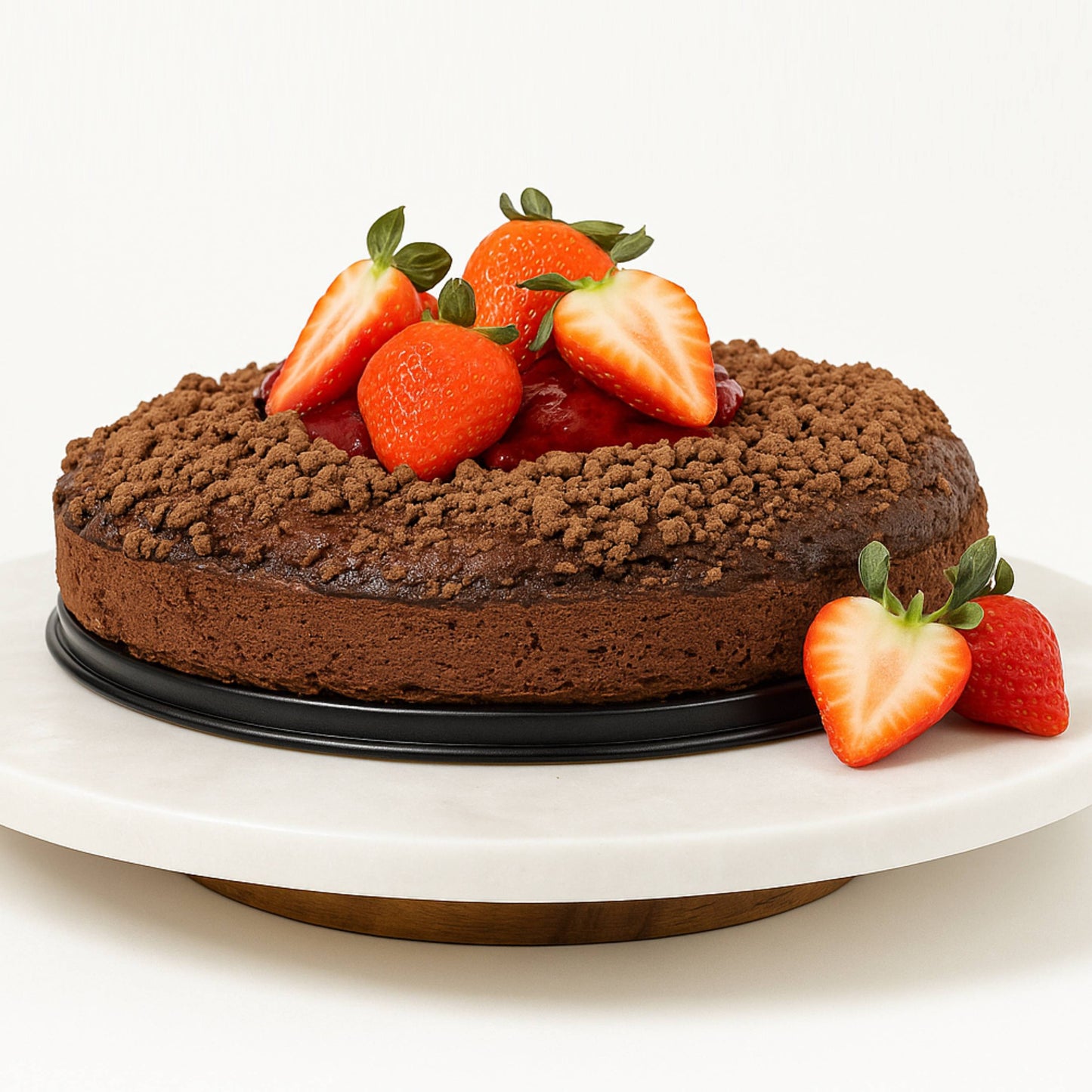 Pastel de Chocolate y Fresa Andy Anand 9" en Caja de Regalo - Delicia Frescamente Horneada