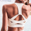 Sostén Deportivo Push Up con Tiras Blancas para Ropa Activa