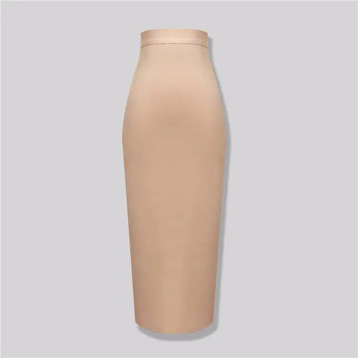 Jupe Bandage Mi-Longue Taille Haute Élégante
