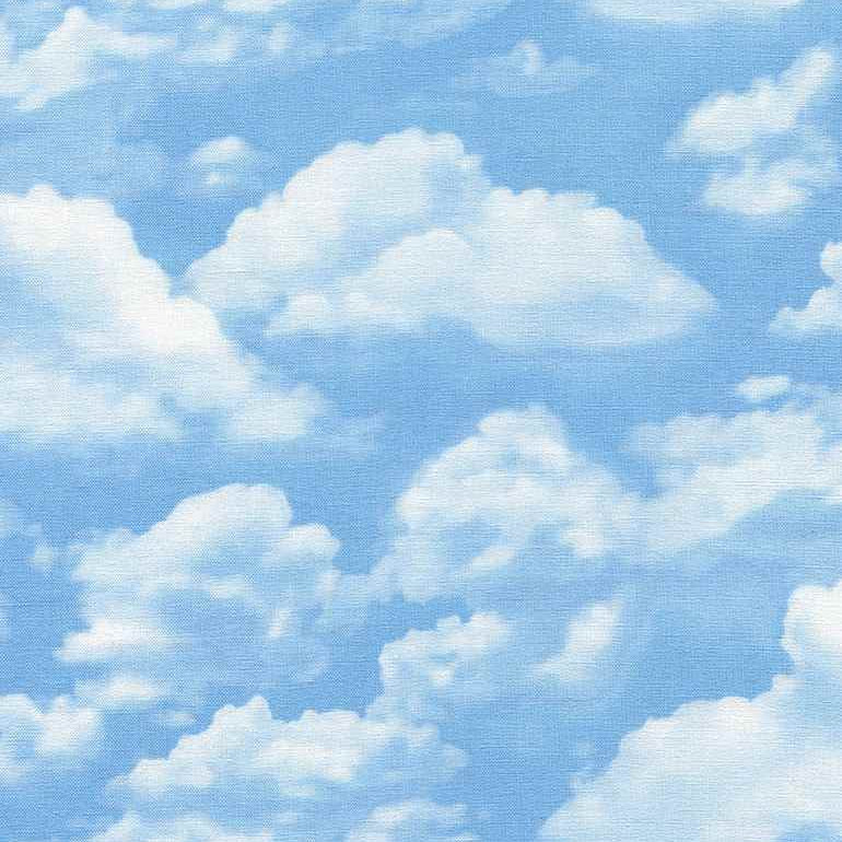 Tissu en coton Blue Sky Route 66 - Qualité premium