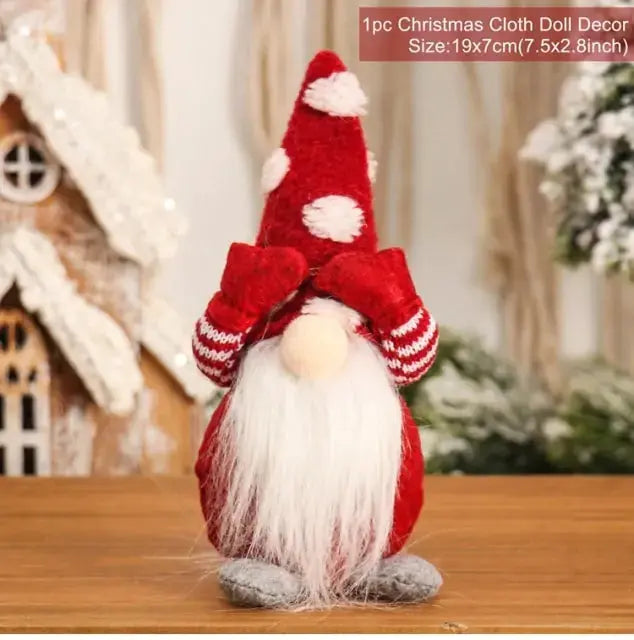 Muñeco de Navidad Gnomo Sin Rostro - Decoración Navideña Caprichosa