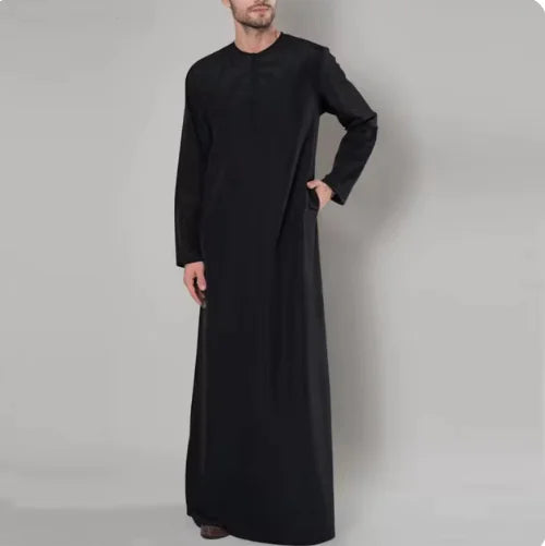 Kurta Robe Islamique à Manches Longues pour Hommes