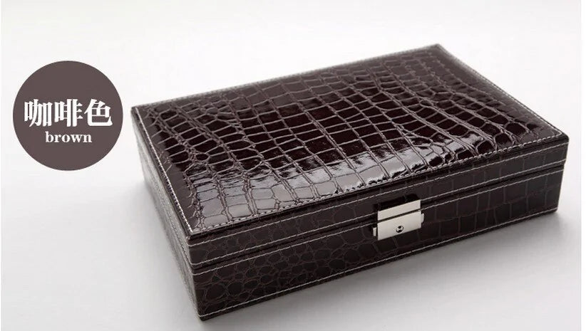 Elegant Cosmetic Leather Jewelry Box