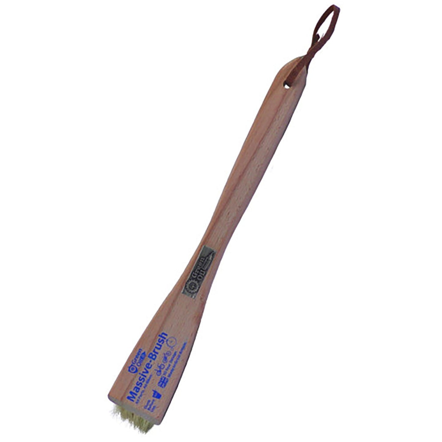 Brosse Massive SLR Green Oil avec Badge Métallique et Sangle en Cuir
