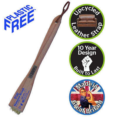 Green Oil Massive Brush SLR with Metal Badge and Leather Strap
