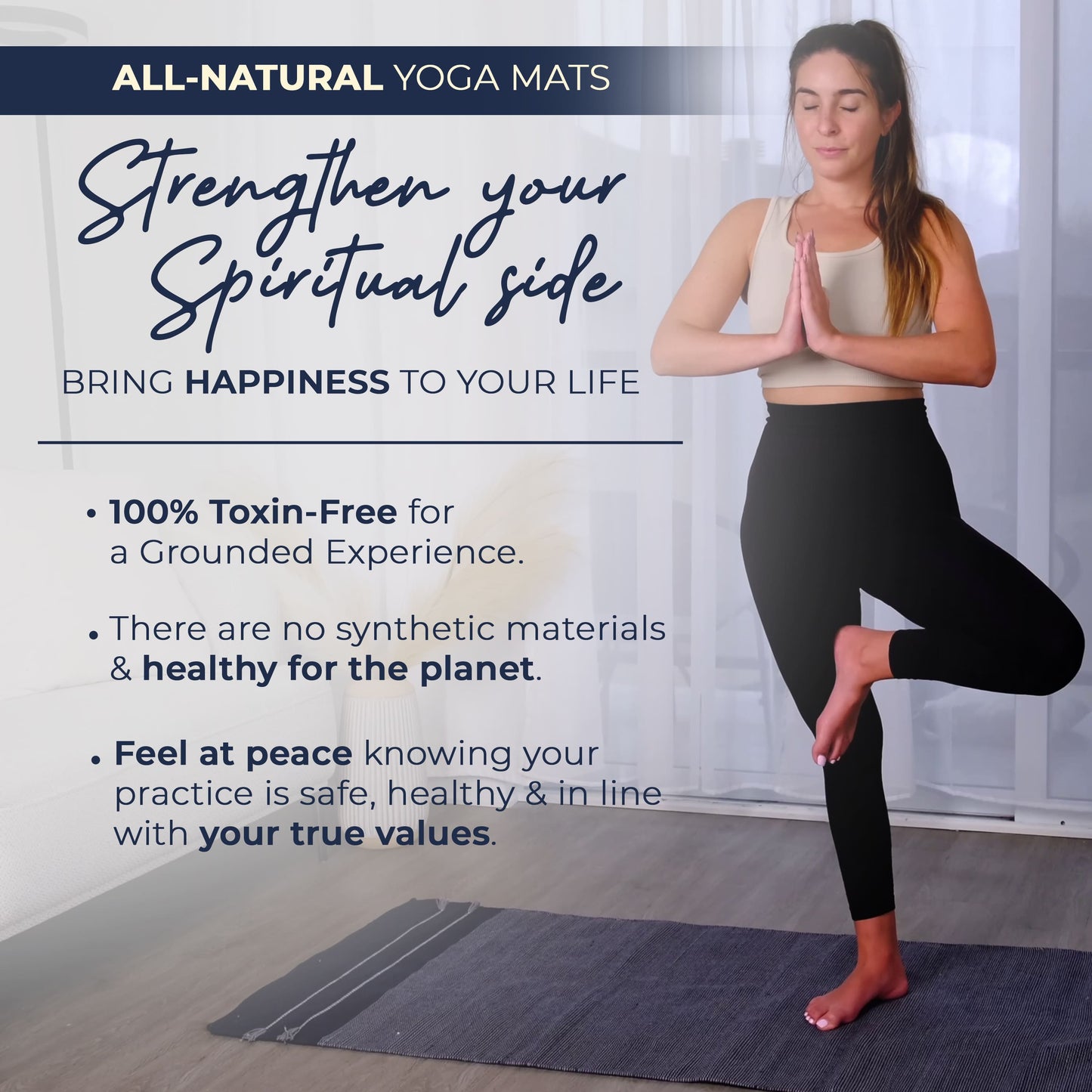 Sustainable Organic Cotton Yoga Mat for Mindful Movement - Korvel