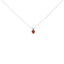 Collier Pendentif en Améthyste Violet en Forme de Cœur en Or Blanc 14K
