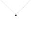Collier Pendentif en Améthyste Violet en Forme de Cœur en Or Blanc 14K