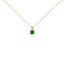Collier Pendentif Carré en Améthyste Violet en Or Blanc 14K