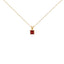 Collier Pendentif Carré en Améthyste Violet en Or Blanc 14K