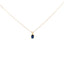 Collar con colgante de amatista púrpura ovalada en oro blanco de 14 quilates