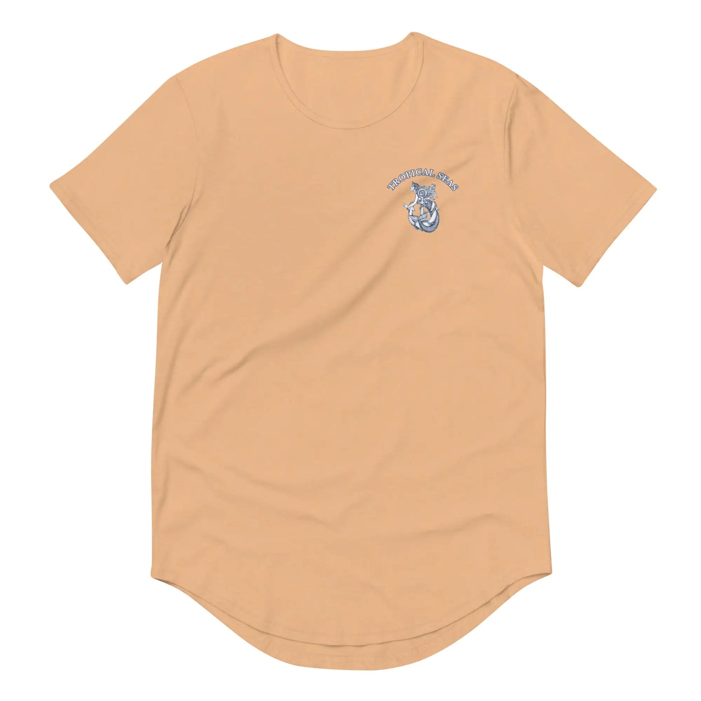 T-shirt Ancien Ancre de Sirène pour Homme à Ourlet Arrondi