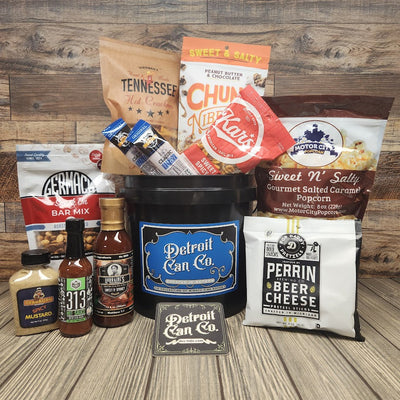 Colección de Latas Detroit Grit - Cesta de Regalo Gourmet