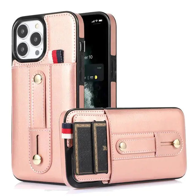 Funda de cuero de lujo para iPhone