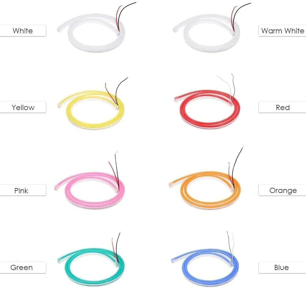 Lumières de corde néon LED flexibles - Tube en silicone étanche